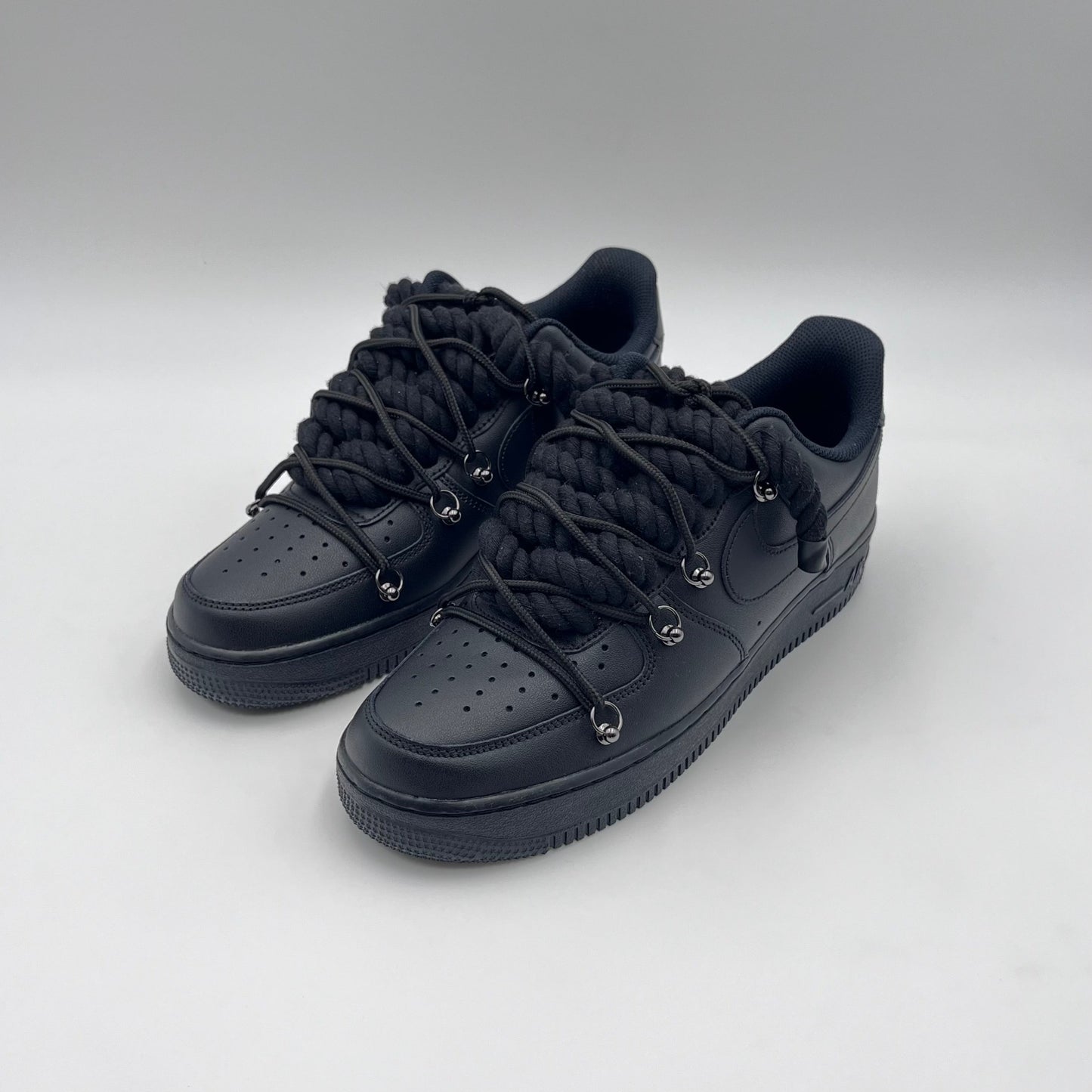 AF1 Black - All Black Double Laces