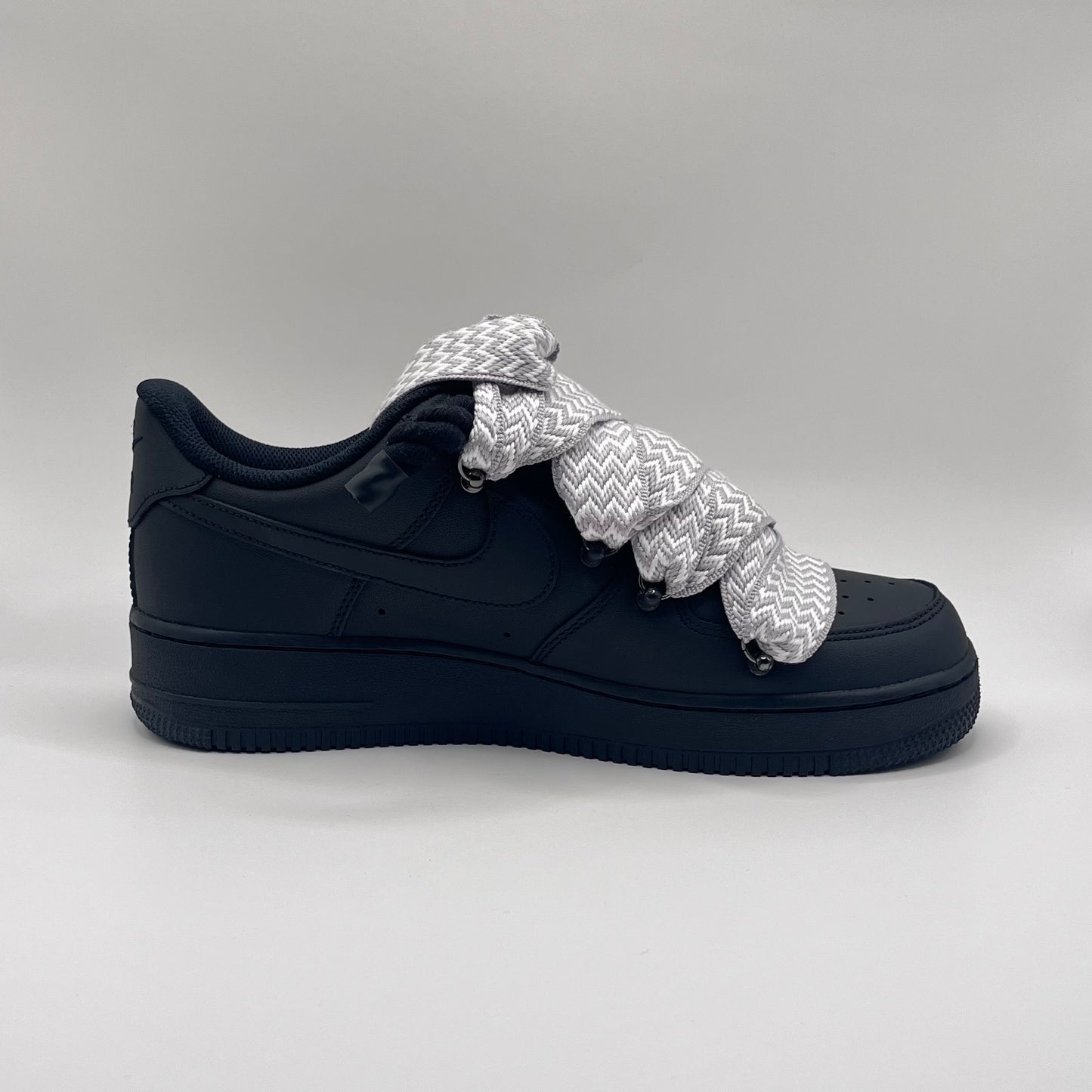 AF1 Black - Shadow Grey Lanvin Rope Laces