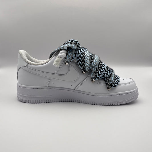 AF1 White - Icy Blue Lanvin Rope Laces