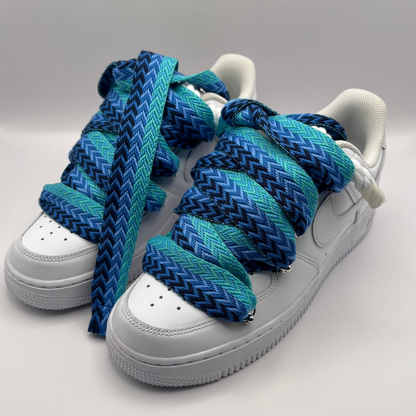 AF1 White - Ocean Blue Lanvin Rope Laces