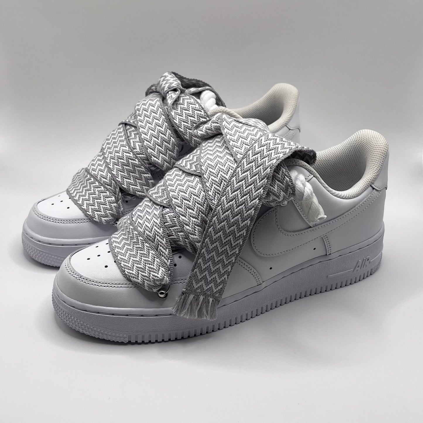 AF1 White - Shadow Grey Lanvin Rope Laces