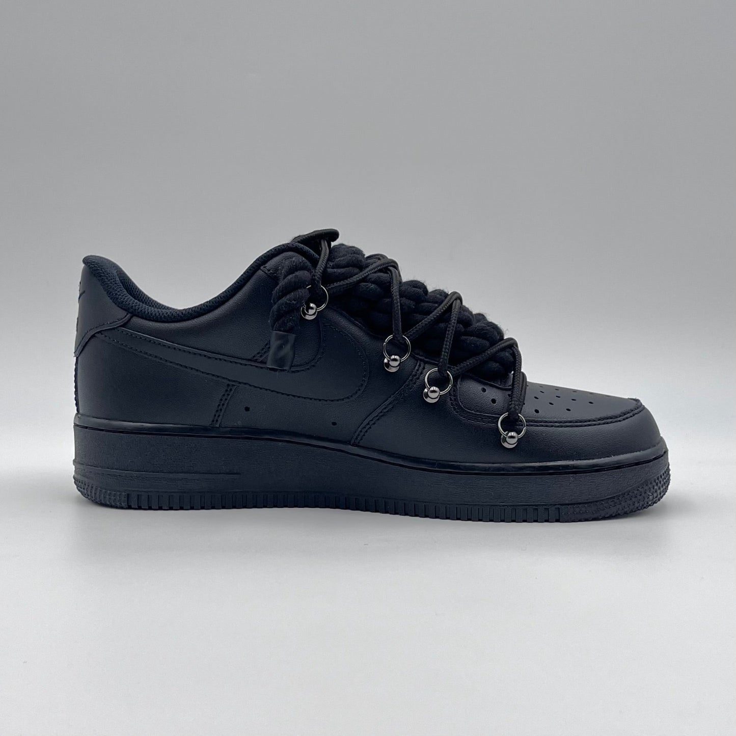 AF1 Black - All Black Double Laces