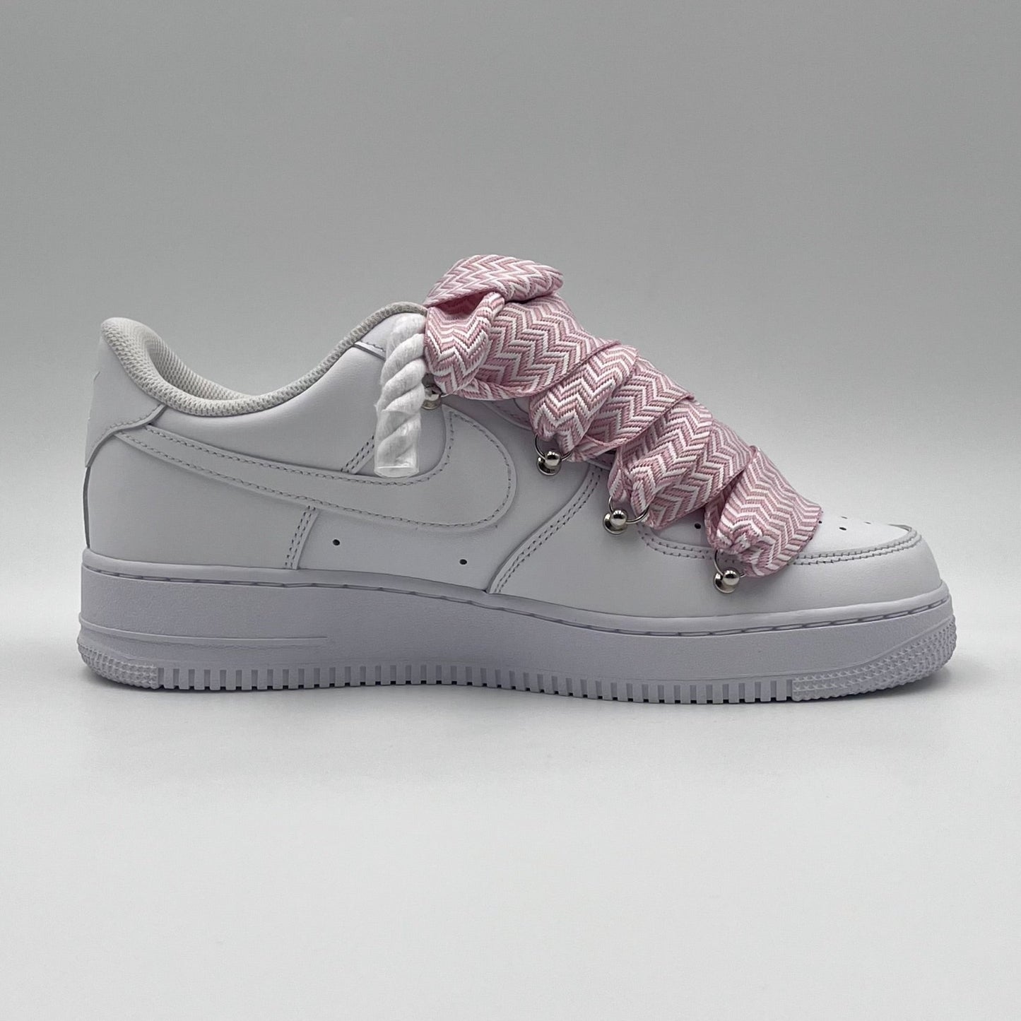 AF1 White - Rose Lanvin Rope Laces