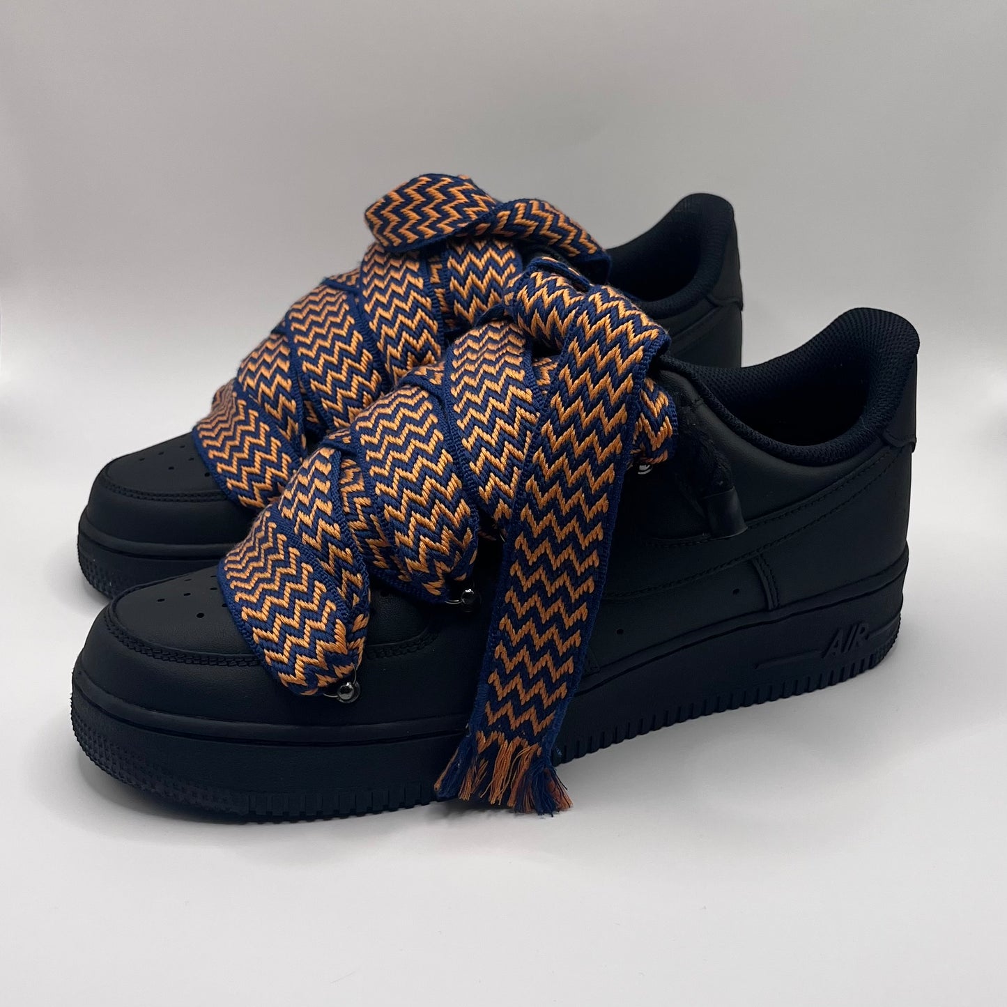 AF1 Black - Orange Lanvin Rope Laces