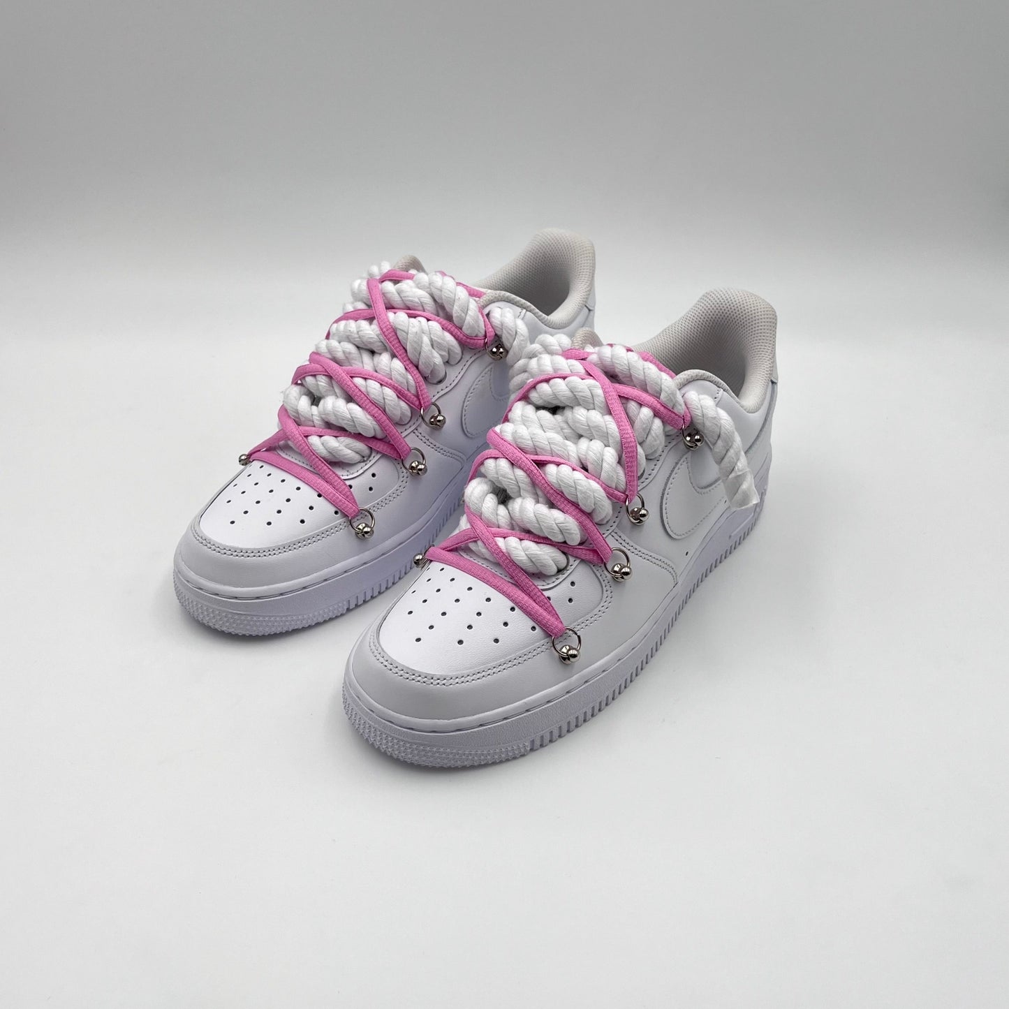 AF1 White - Rose Double Laces