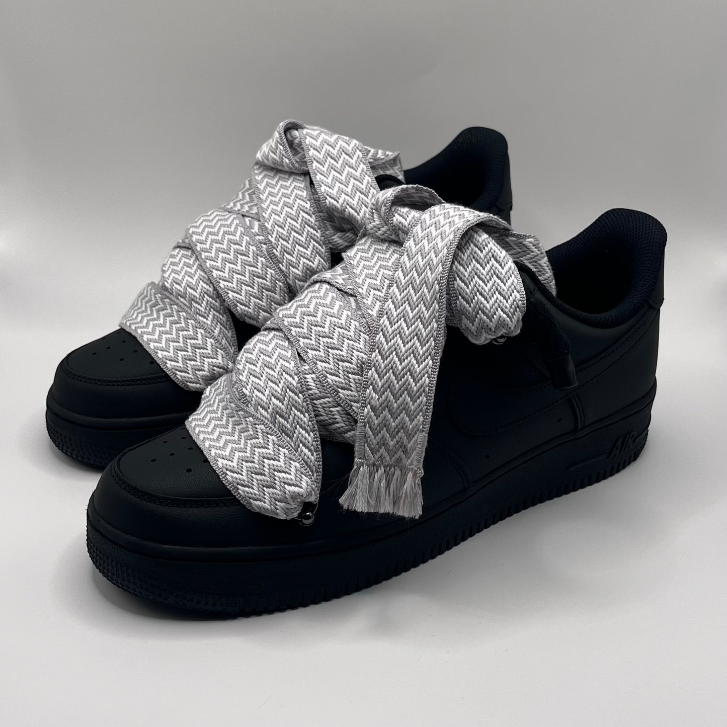 AF1 Black - Shadow Grey Lanvin Rope Laces