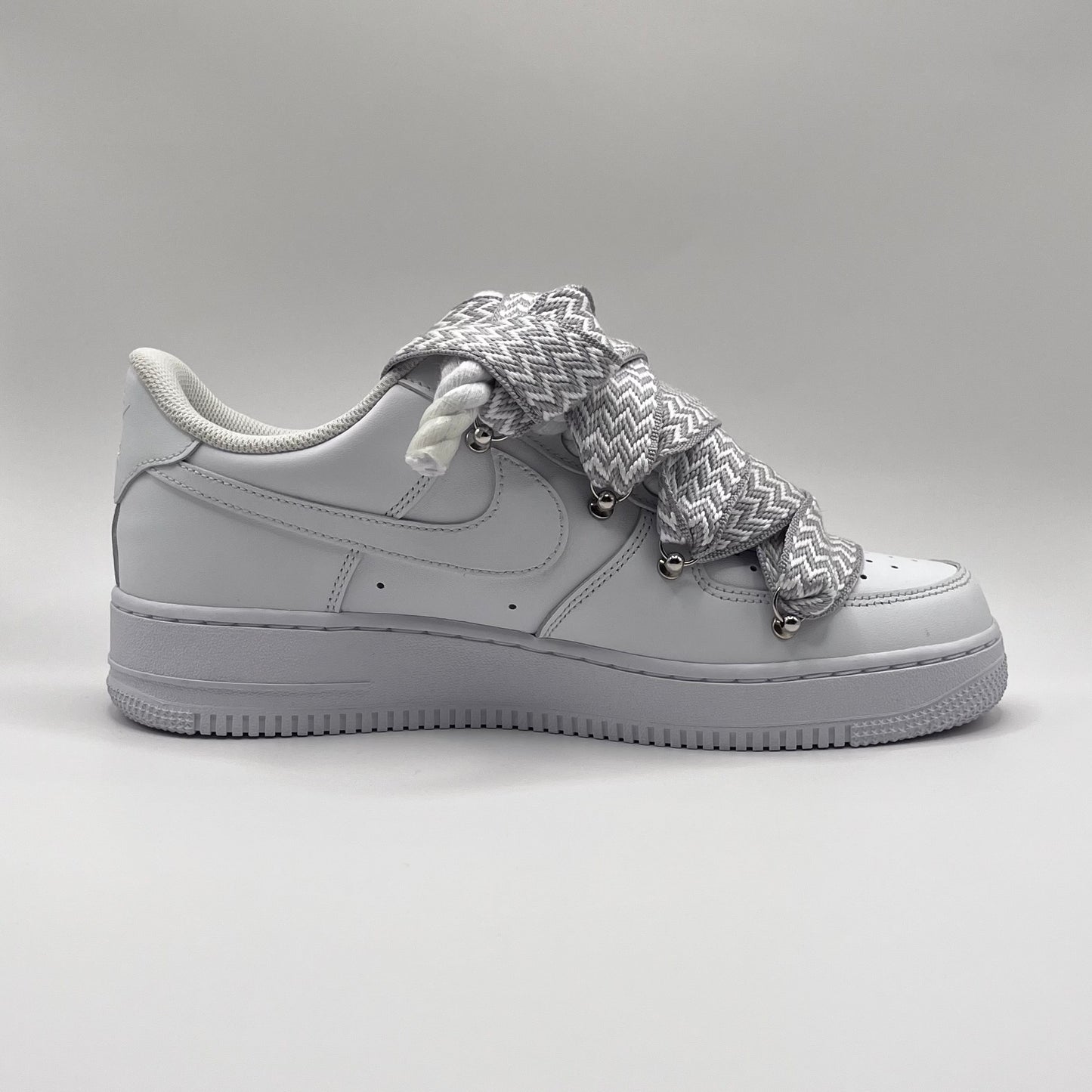 AF1 White - Shadow Grey Lanvin Rope Laces