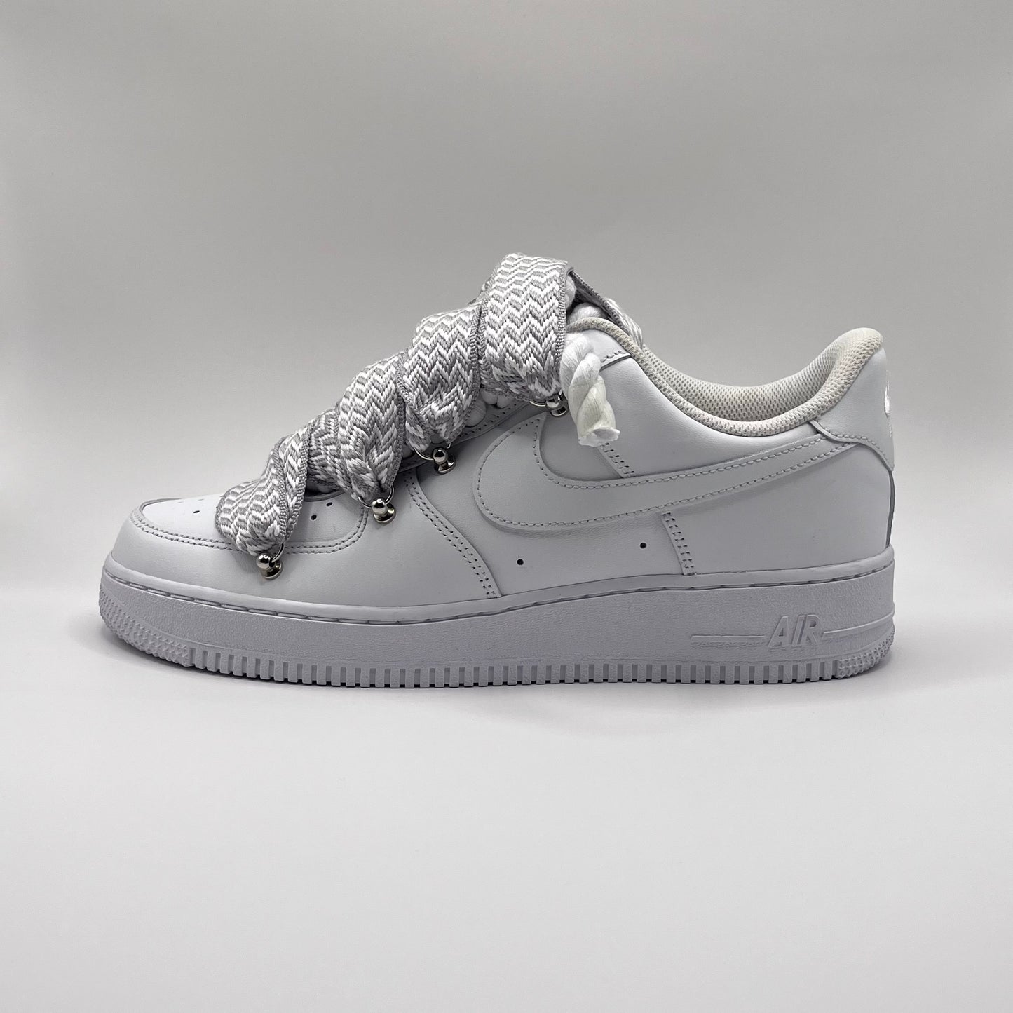 AF1 White - Shadow Grey Lanvin Rope Laces