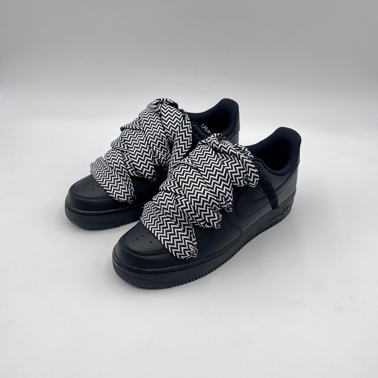 AF1 Black - Black`n White Lanvin Rope Laces
