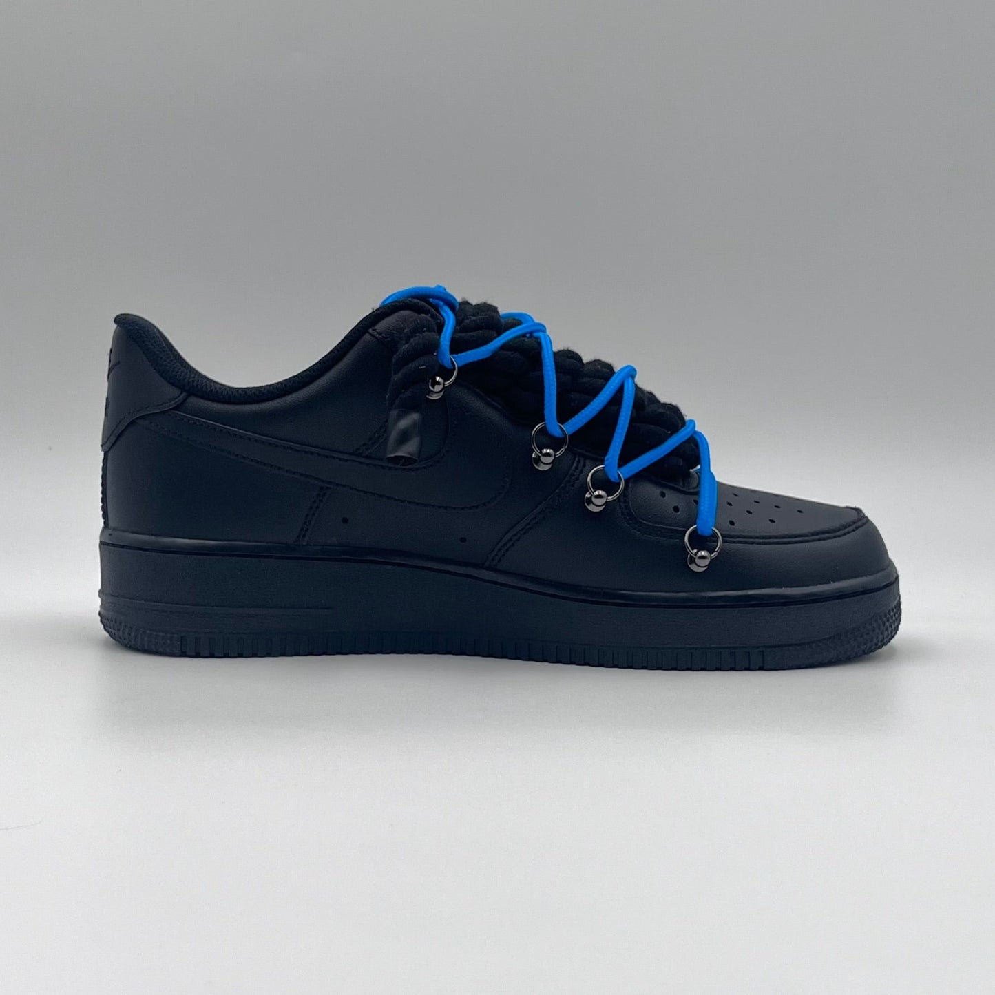 AF1 Black - Royal Blue Double Laces
