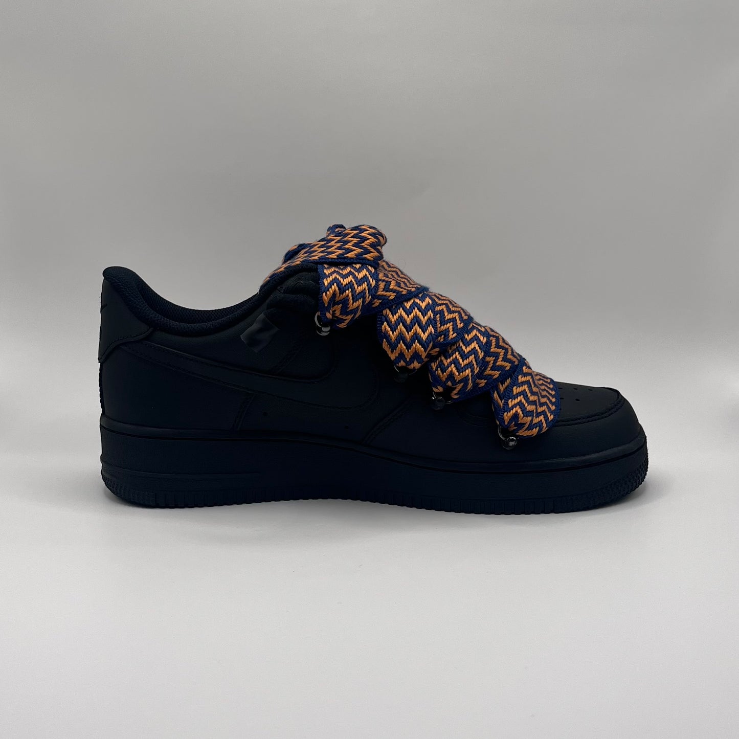 AF1 Black - Orange Lanvin Rope Laces