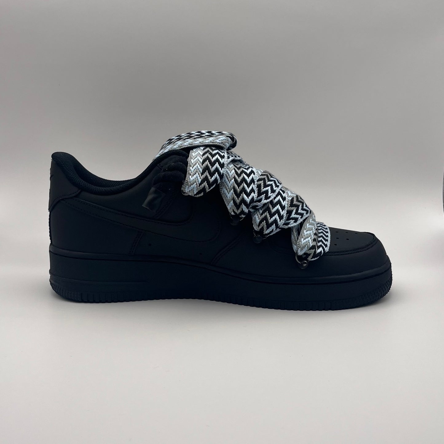 AF1 Black - Icy Blue Lanvin Rope Laces