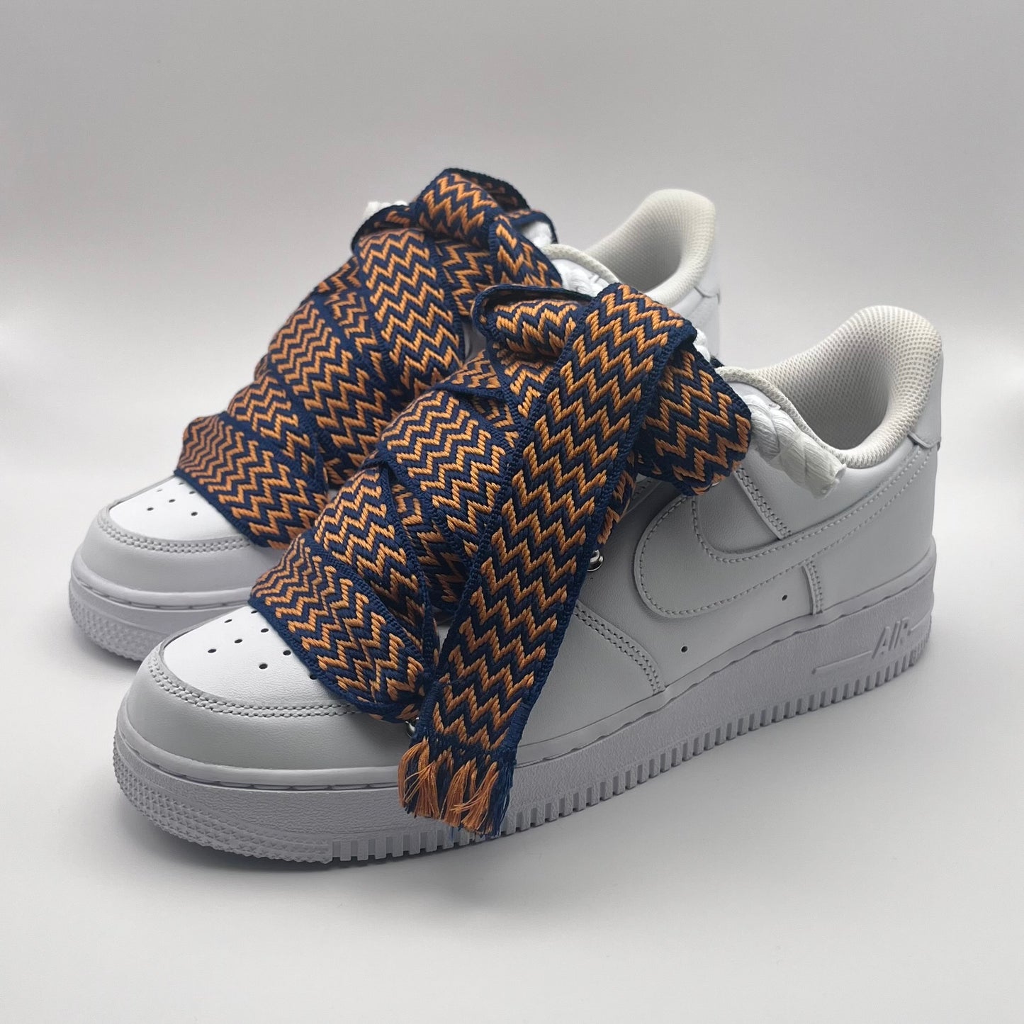 AF1 White - Orange Lanvin Rope Laces
