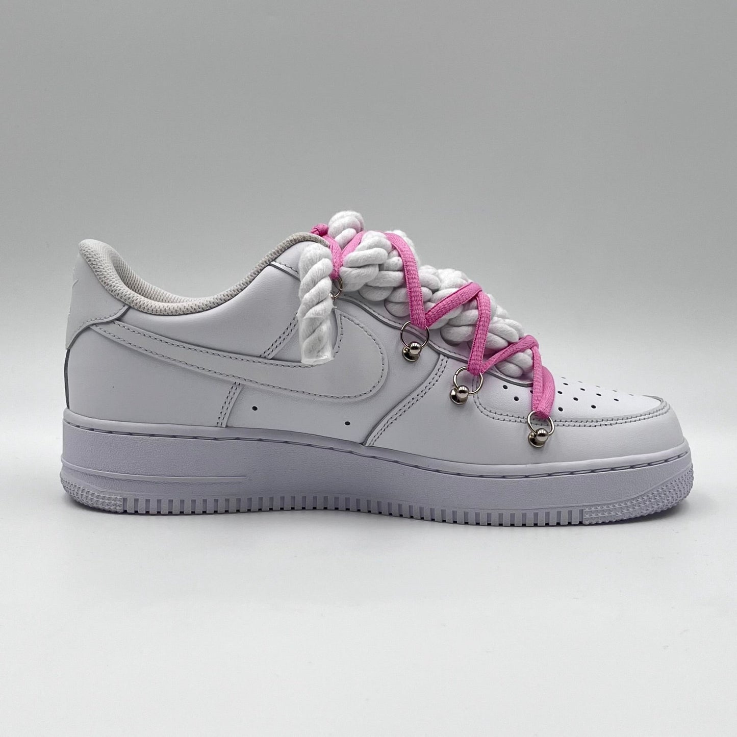 AF1 White - Rose Double Laces