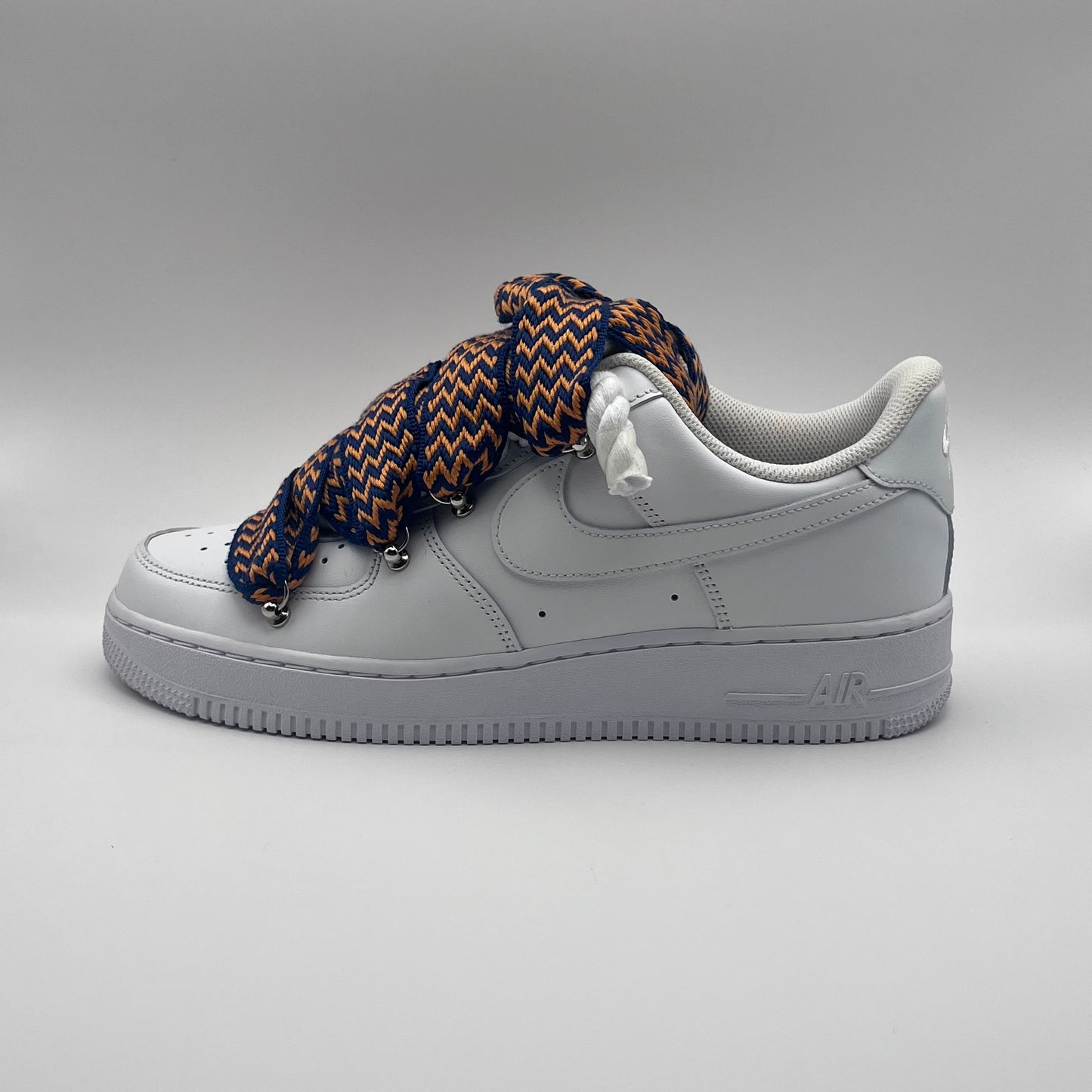 AF1 White - Orange Lanvin Rope Laces