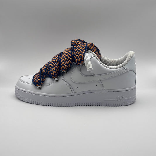 AF1 White - Orange Lanvin Rope Laces