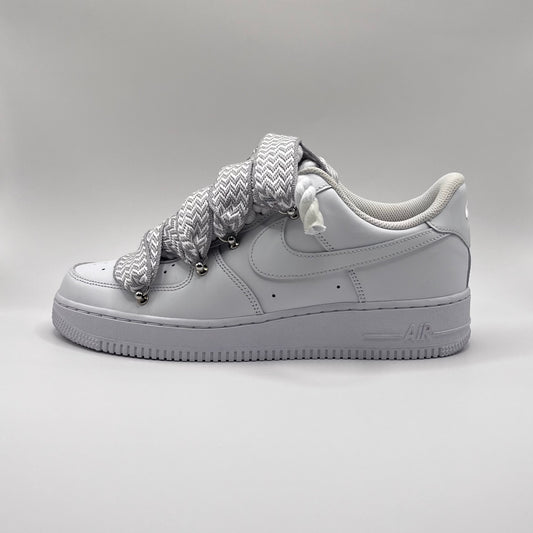 AF1 White - Shadow Grey Lanvin Rope Laces