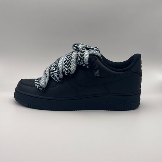 AF1 Black - Icy Blue Lanvin Rope Laces
