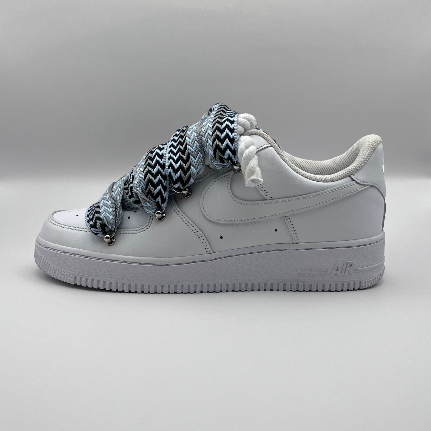 AF1 White - Icy Blue Lanvin Rope Laces