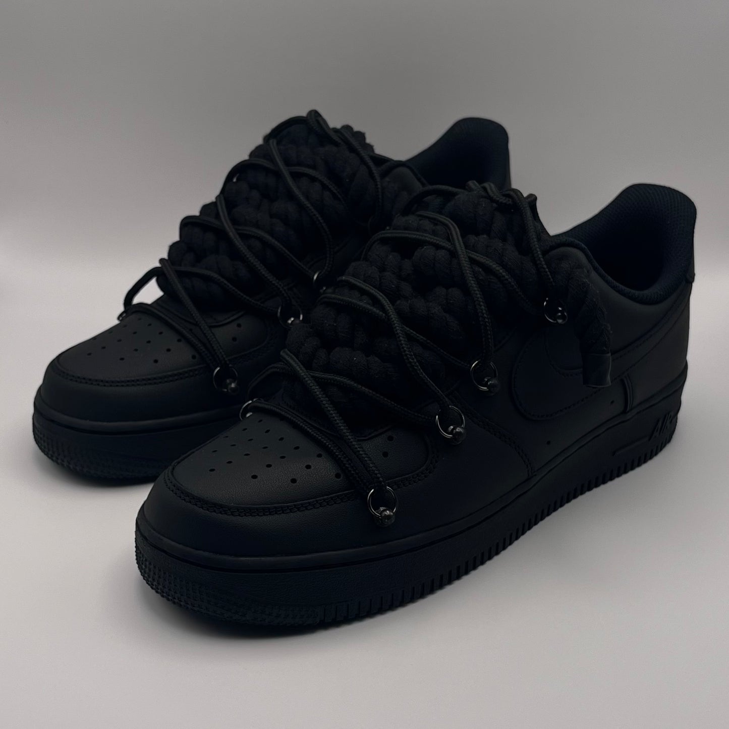 AF1 Matte Black - All Black Double Laces